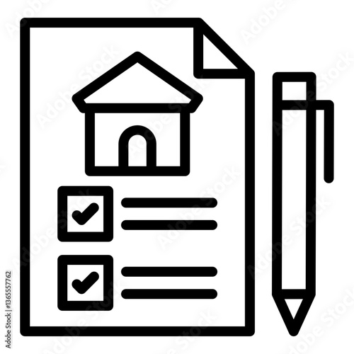 Disclosure Form Vector Line Icon Design