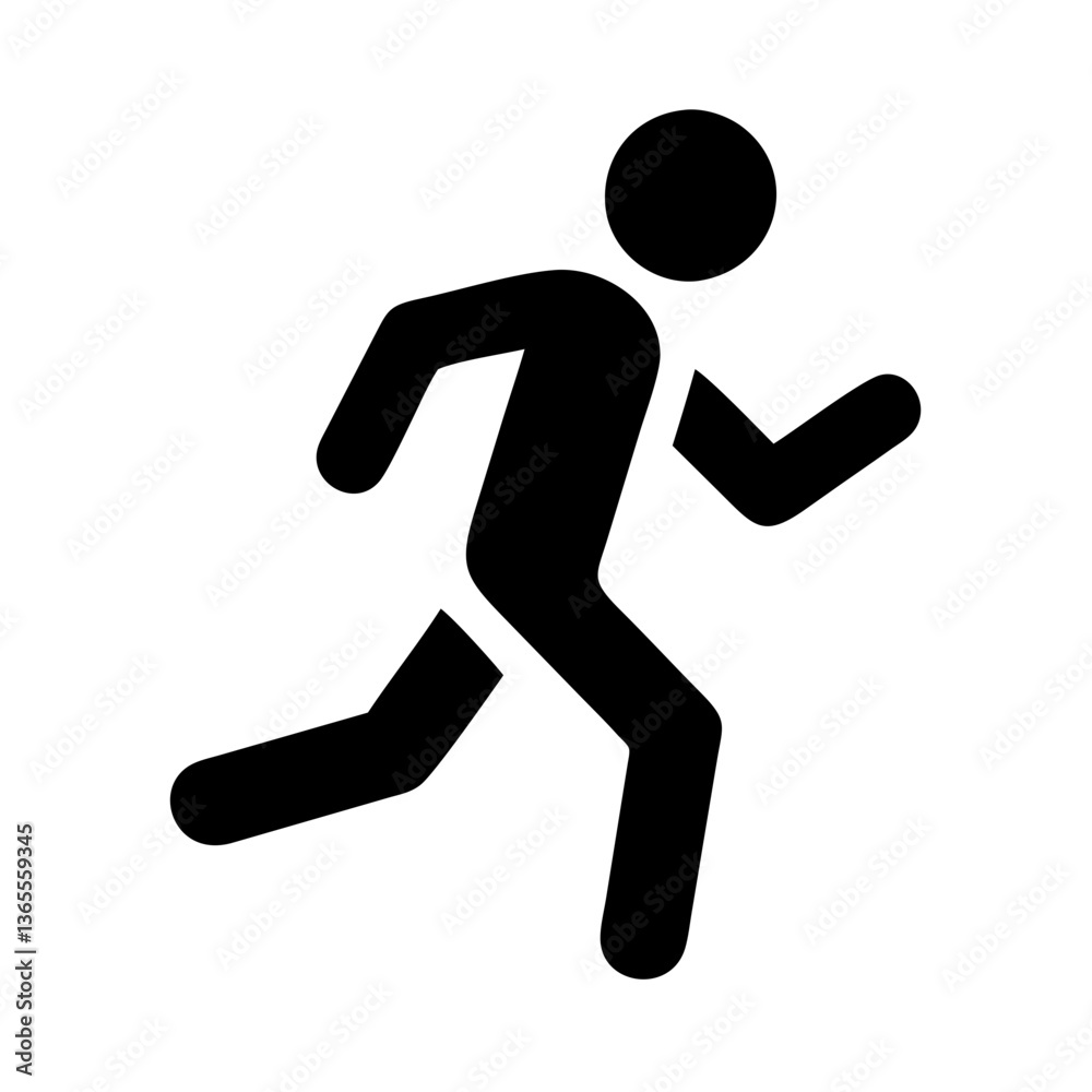 Silhouette of a person in motion, jogging. This simple yet powerful image represents health, fitness, and activity. The dynamic pose of the figure suggests speed and forward momentum. Silhouette of a person in motion, jogging. This simple yet powerful image represents health, fitness, and activity. The dynamic pose of the figure suggests speed and forward momentum.