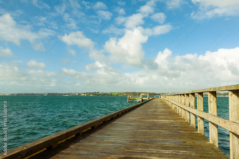 A long jetty in Auckland, New Zealand A long jetty in Auckland, New Zealand