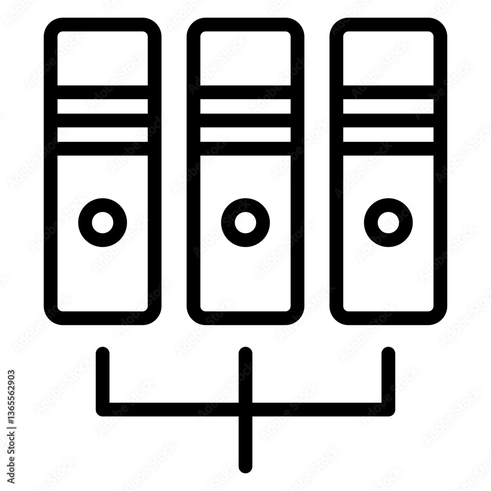 Mining Rig Vector Line Icon Design Mining Rig Vector Line Icon Design
