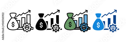 Wealth Management Icon Set Multiple Style Collection