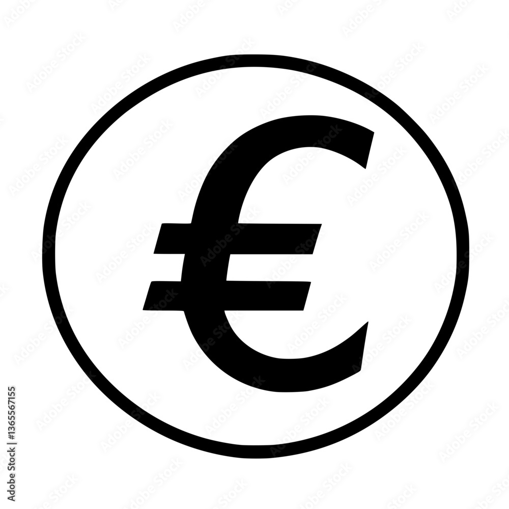Vector Illustration of Euro Currency Symbol with Circular Coin Design in Simple Flat Style Vector Illustration of Euro Currency Symbol with Circular Coin Design in Simple Flat Style