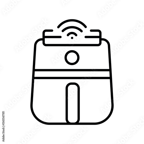 multicooker black line icon for digital and print projects.