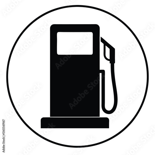 Fueling Station Silhouette Gas Pump Icon Design