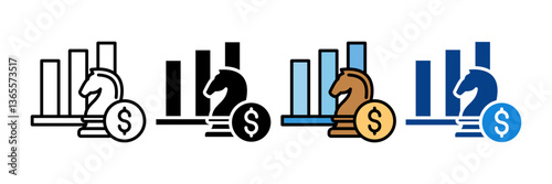 Investment Strategy Icon Set Multiple Style Collection