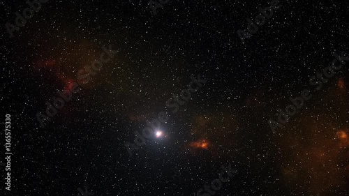 animation, stars, galaxies and nebulae in space