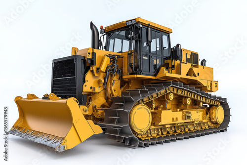 Bulldozer loader machine for earthmoving tasks during construction at a worksite