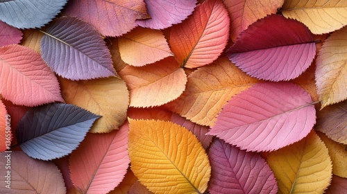Autumn leaves background, vibrant colors, fall foliage, nature texture