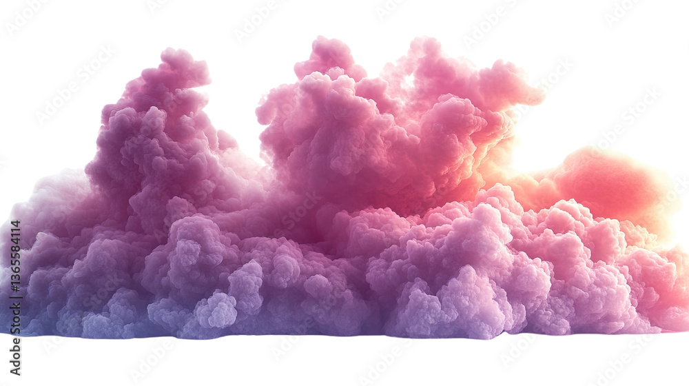 Fototapeta premium Ethereal Vapor: A mesmerizing visual of vibrant and multi-hued vapor, showcasing dynamic forms and colors, symbolizing change and energy.