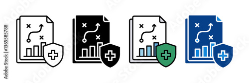 Insurance Planning Icon Set Multiple Style Collection