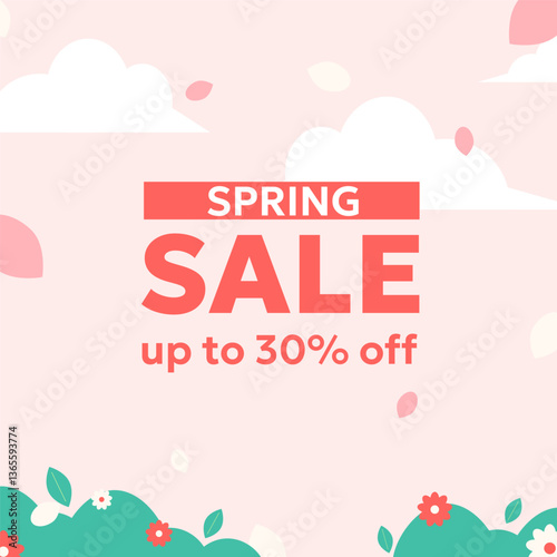 Elegant Spring Sale Promotion Banner
