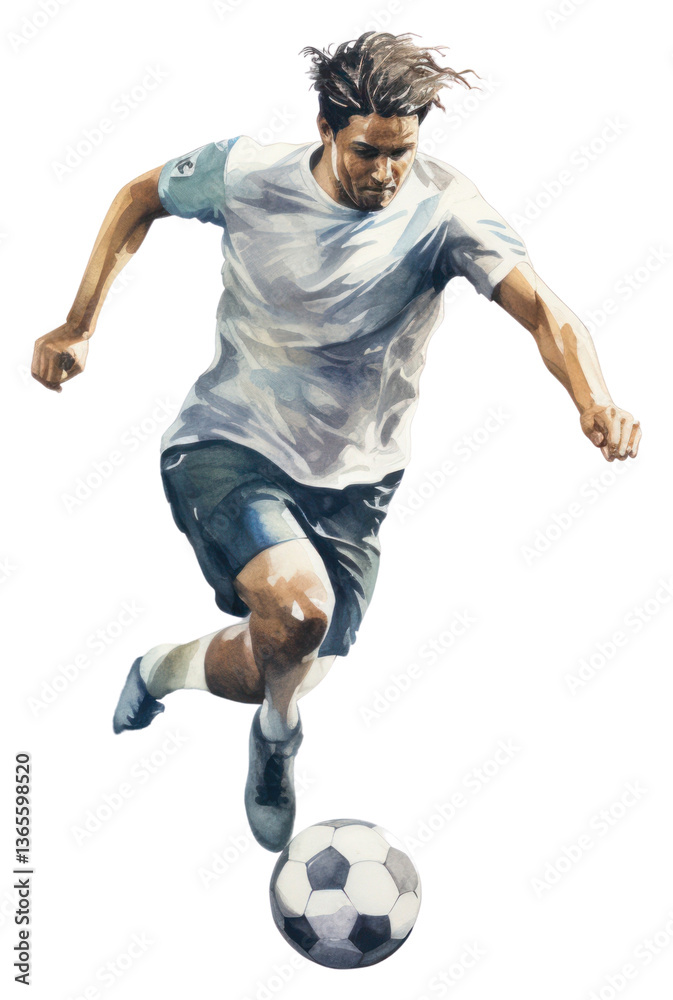 Naklejka premium PNG Football kicking sports adult.