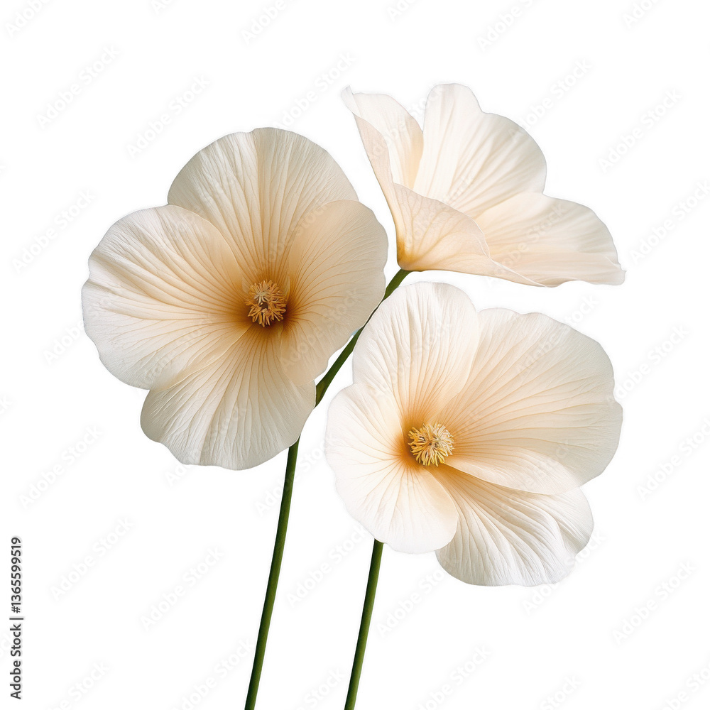 Stunning close-up of two white flowers on a dramatic black background highlighting their natural beauty and elegance Stunning close-up of two white flowers on a dramatic black background highlighting their natural beauty and elegance