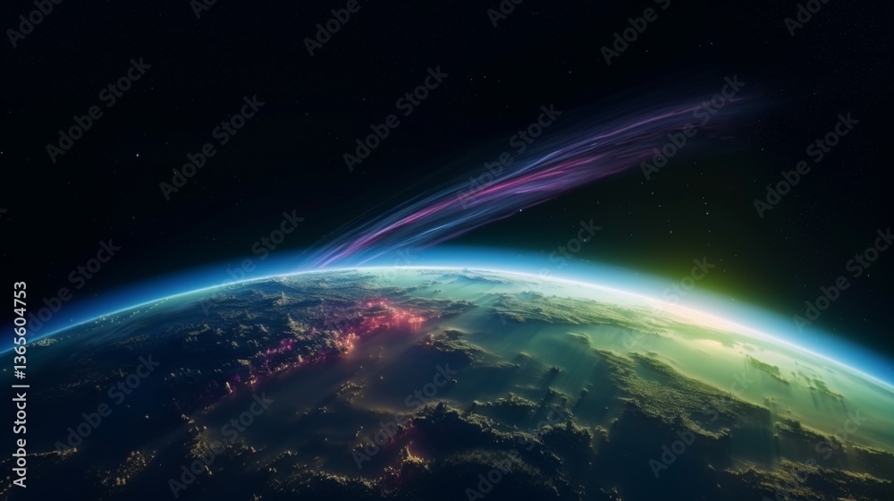 Fototapeta premium A breathtaking view of Earth from space.