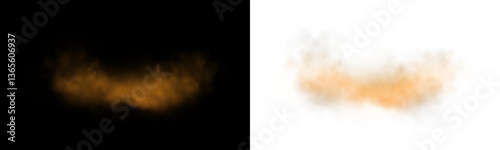 Realistic Smoke Cloud PNG - soft floating fog or dust effect on a transparent background.