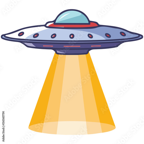 Cartoon UFO vector illustration
