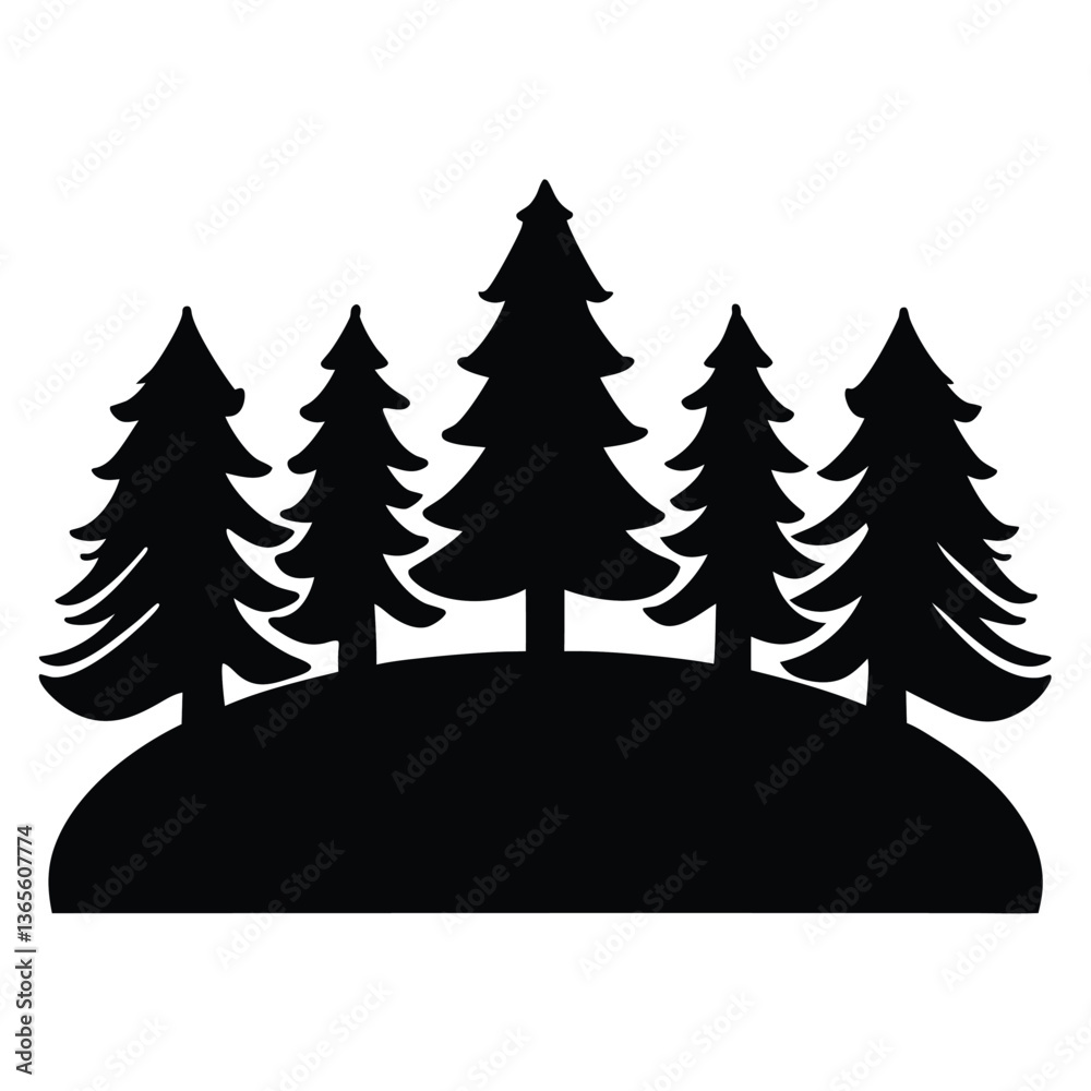 Obraz premium vector illustration of a christmas tree