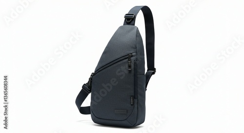 Grey slingbag with clear white background