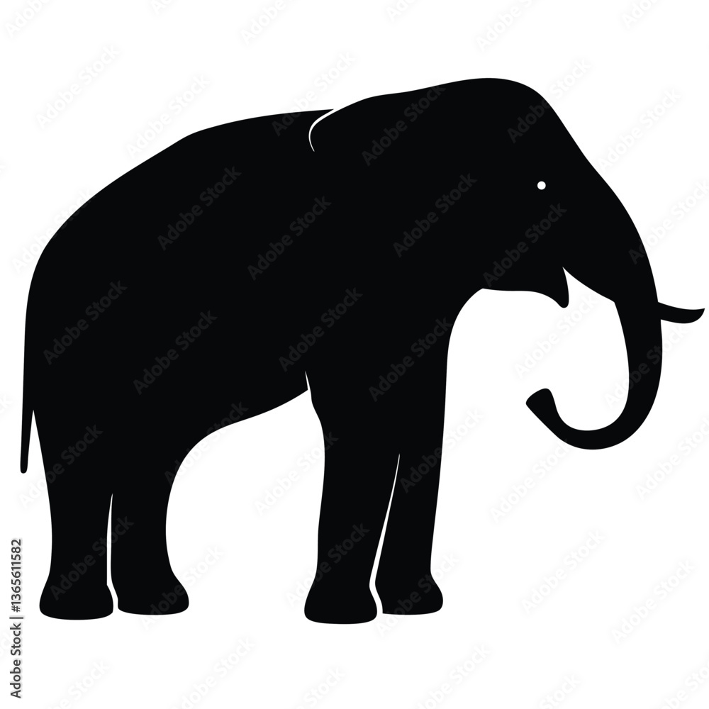 Obraz premium elephant silhouette vector
