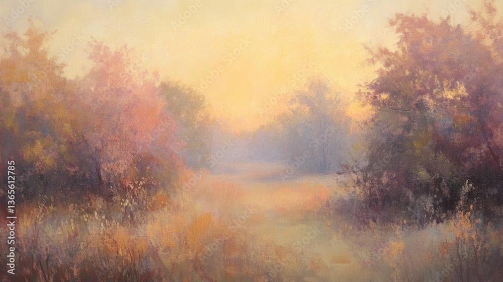 Fototapeta premium Impressionism captures fleeting light in soft, blended colors