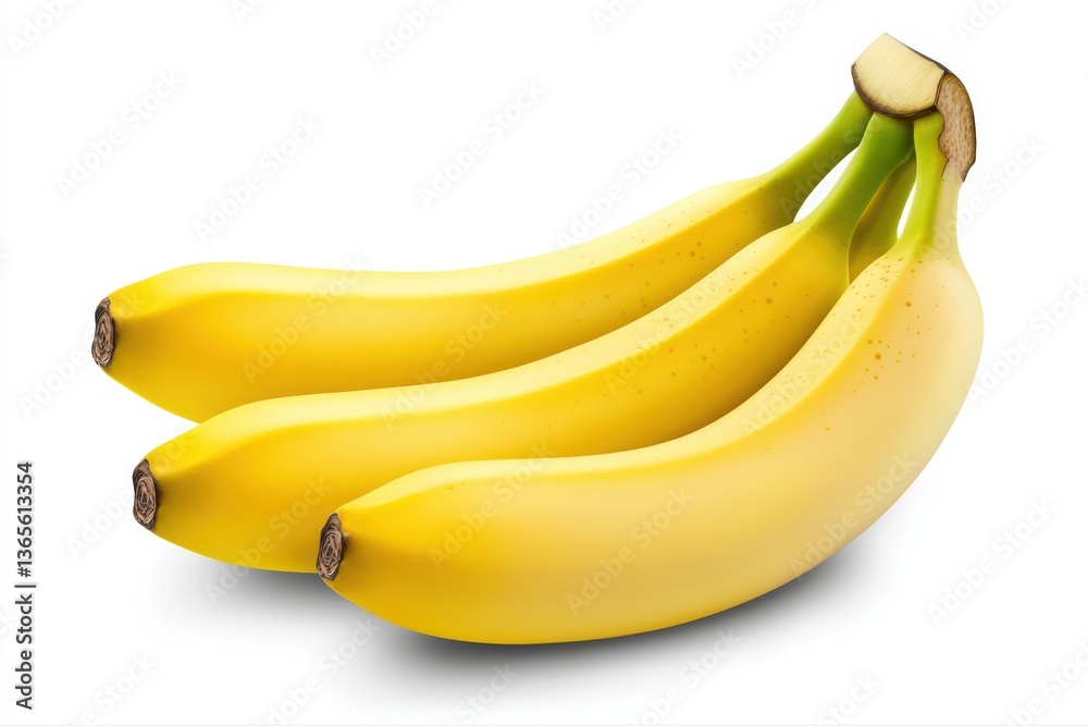 Fresh yellow bananas on white background Fresh yellow bananas on white background
