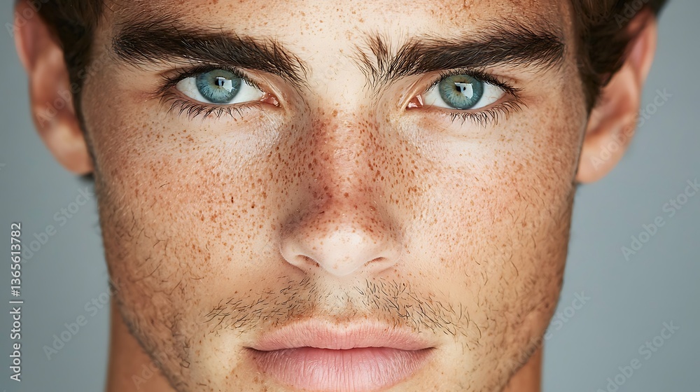 Close-up Man Face Studio Close-up Man Face Studio