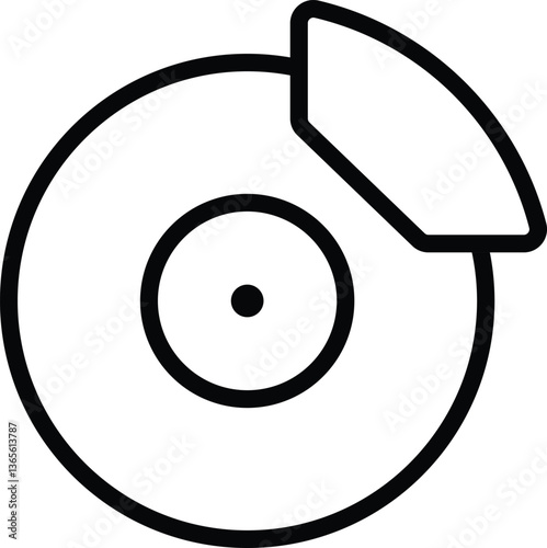 Car disc brakes. Auto service, repair, car detail concept. Vector illustration