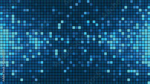Realistic seamless abstract background of blue squares. Abstract gradient background. Web design background. Small square simple computer mosaic blocks. Vector illustration