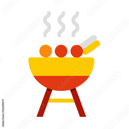 barbecue, cook, cookout, fire, food, grill, illustration, menu, party, picnic, vintage, weekend