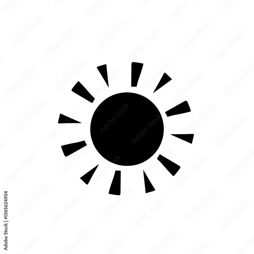 Obraz premium sun silhouette icon