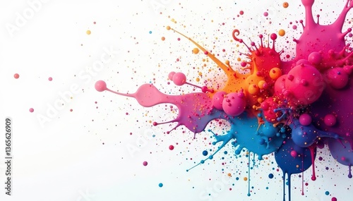Obraz na płótnie Abstract spray paint design isolated on white, colour, youth w salonie