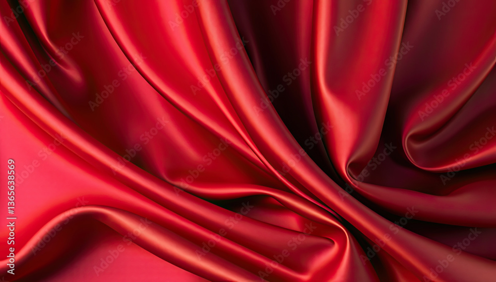 Fototapeta premium Satin Fabric Flow A Luxurious Background Image for Elegant Digital Spaces, Textile Aesthetics and Fashion Decor