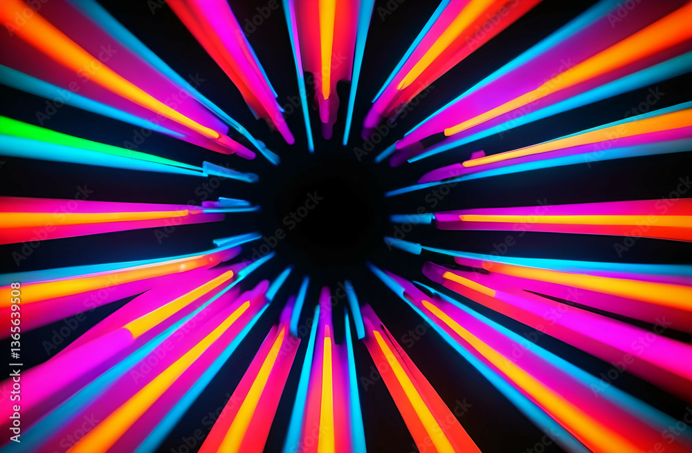 Fototapeta premium Neon background on black