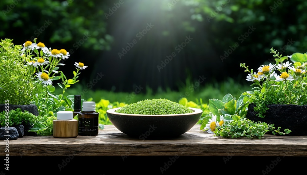 Herbal Remedy Display Outdoors Herbal Remedy Display Outdoors