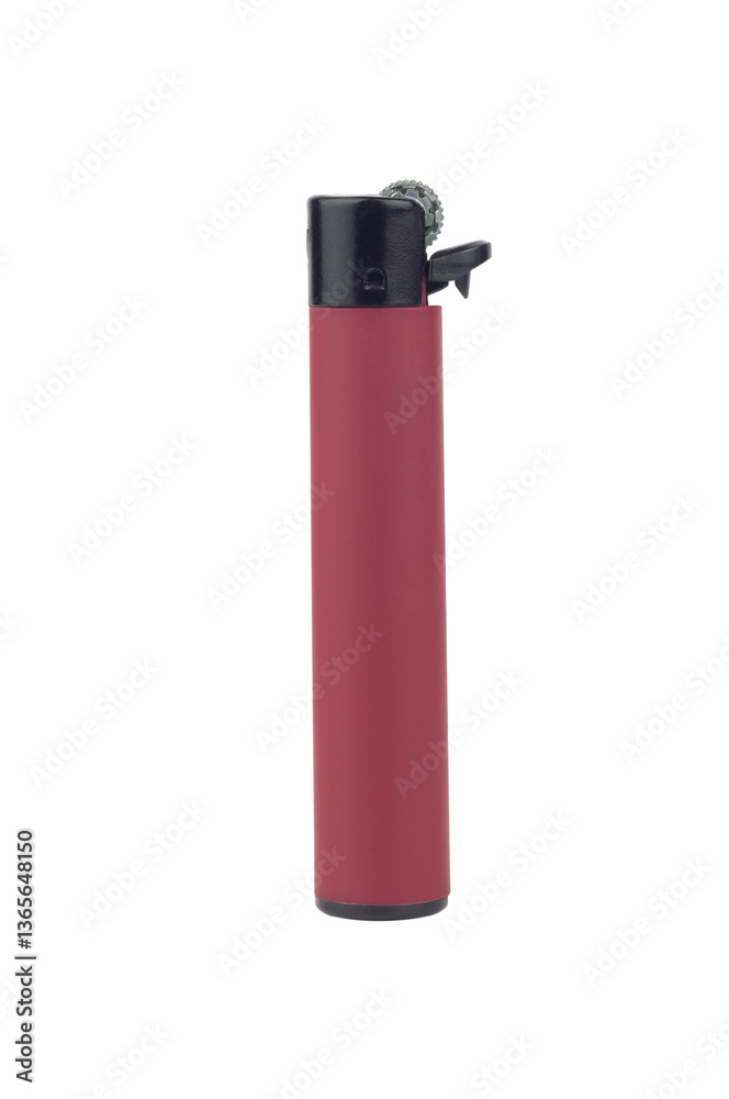 plastic lighter, round shape, isolated from the background plastic lighter, round shape, isolated from the background
