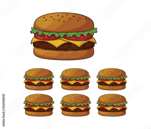 Gourmet Burger Collection Design