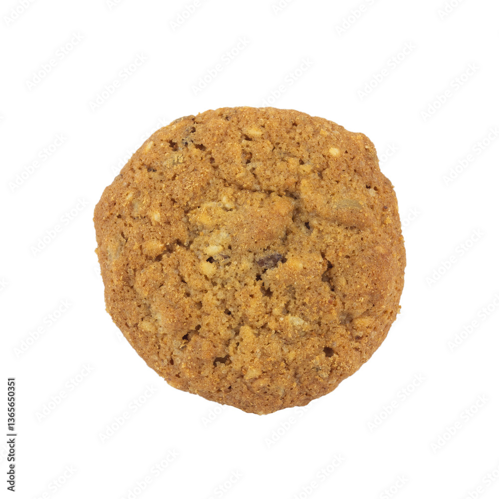 round peanut cookie isolated from background round peanut cookie isolated from background