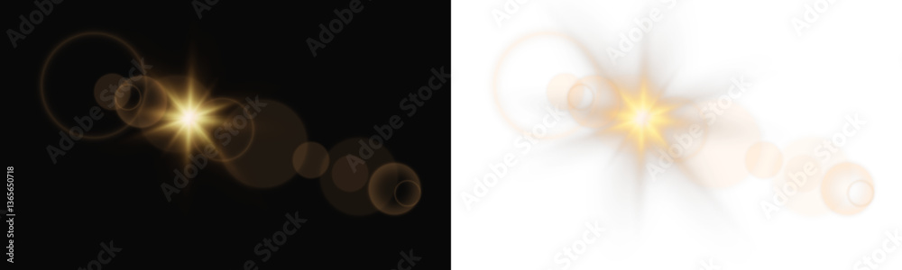 Φωτογραφία Glowing reflection of an optical lens. PNG