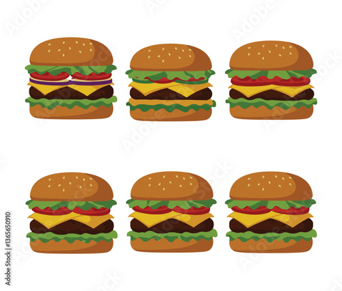 Handmade Cheeseburger Set Art