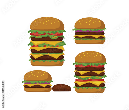 Handmade Cheeseburger Set Art