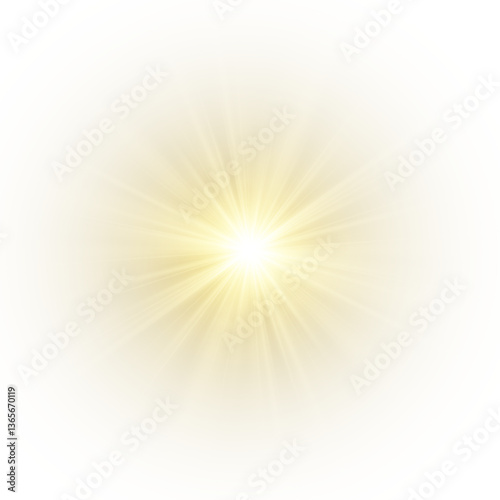 Bright sun flash shines strongly, radiating a golden aura. Light transitions spread smoothly, forming soft warm overlays. Transparent solar rays stretch delicately, enhancing visual depth.