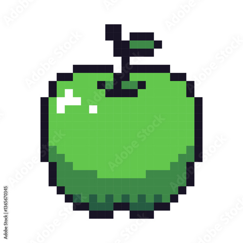 青りんごのピクセルアート
