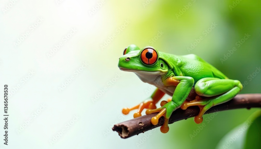 Green tree frog perched on white, vibrant color , macro, white, nature Green tree frog perched on white, vibrant color , macro, white, nature
