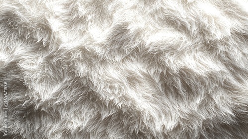 Close-up of soft white fur texture background.
