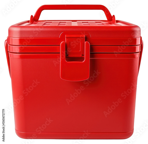 PNG Red collapsible plastic cooler white background container briefcase.
