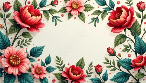 Intricate floral damask design in muted tones, seamless pattern, antique