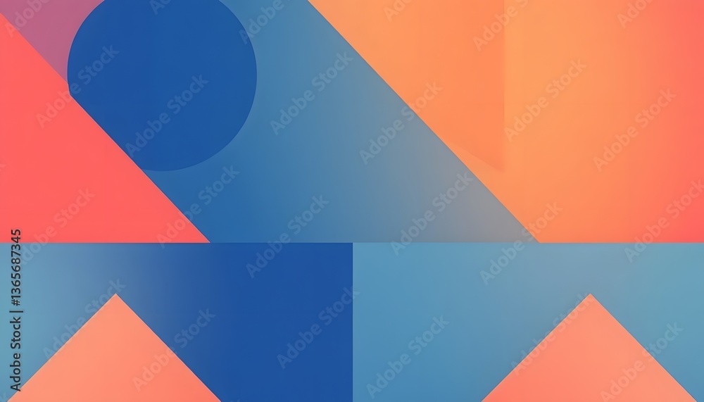 Abstract Geometric Shapes Composition Abstract Geometric Shapes Composition