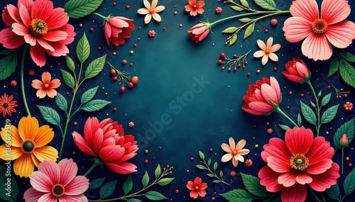 Intricate floral tapestry wallpaper, rich jewel tones, embroidery, pattern, repeat pattern