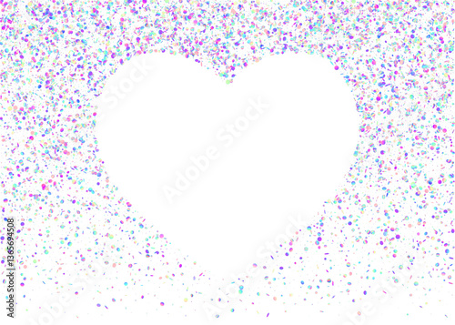 Carnival Sparkle. Unicorn Confetti. Pink Disco Background. Isolated Dust. Glare Birthday Backdrop. Digital Design. Holographic Effect. Light Texture. Purple Carnival Sparkle