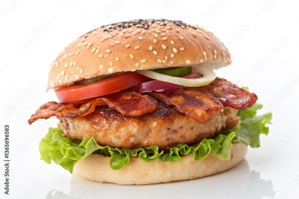 A classic American cheeseburger made with a perfectly grilled beef patty, fresh toppings, and creamy cheddar cheese. A classic American cheeseburger made with a perfectly grilled beef patty, fresh toppings, and creamy cheddar cheese.
